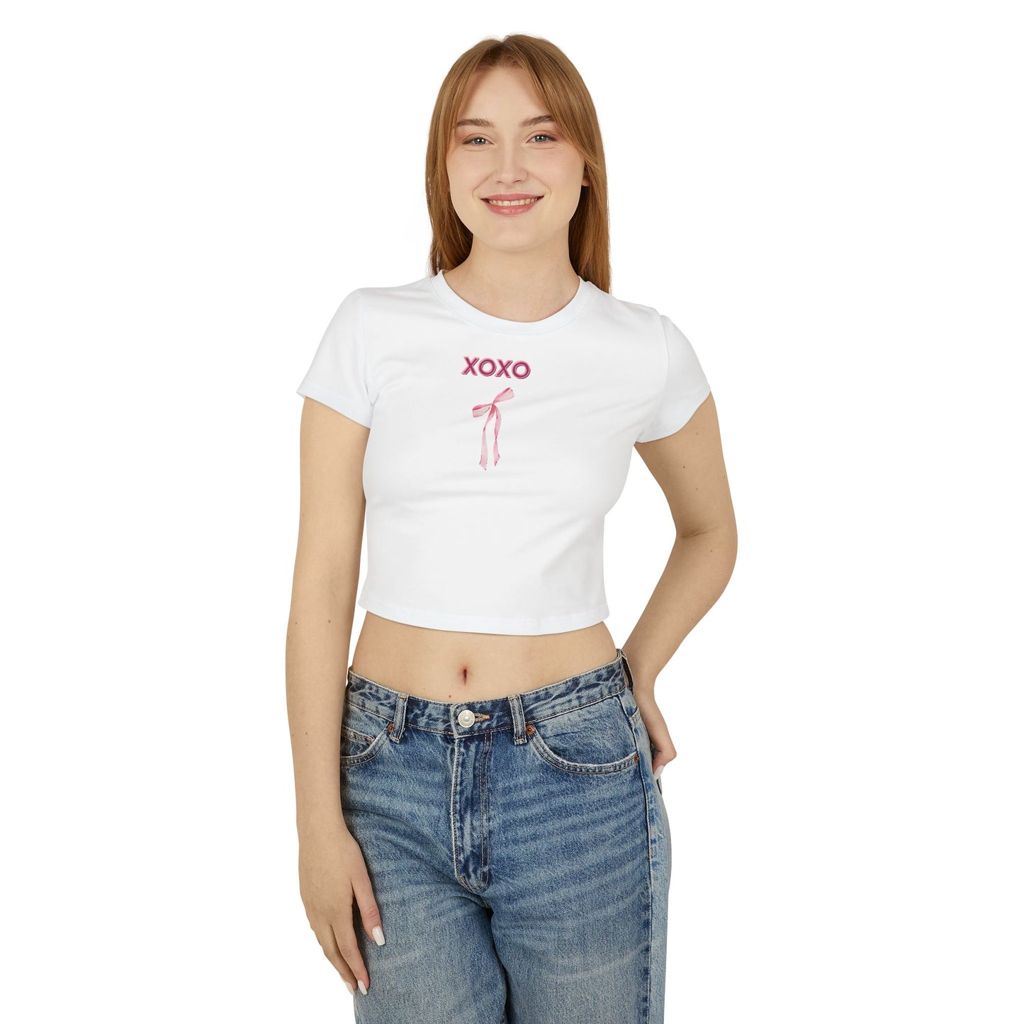 XOXO Bow Women's Baby Tee