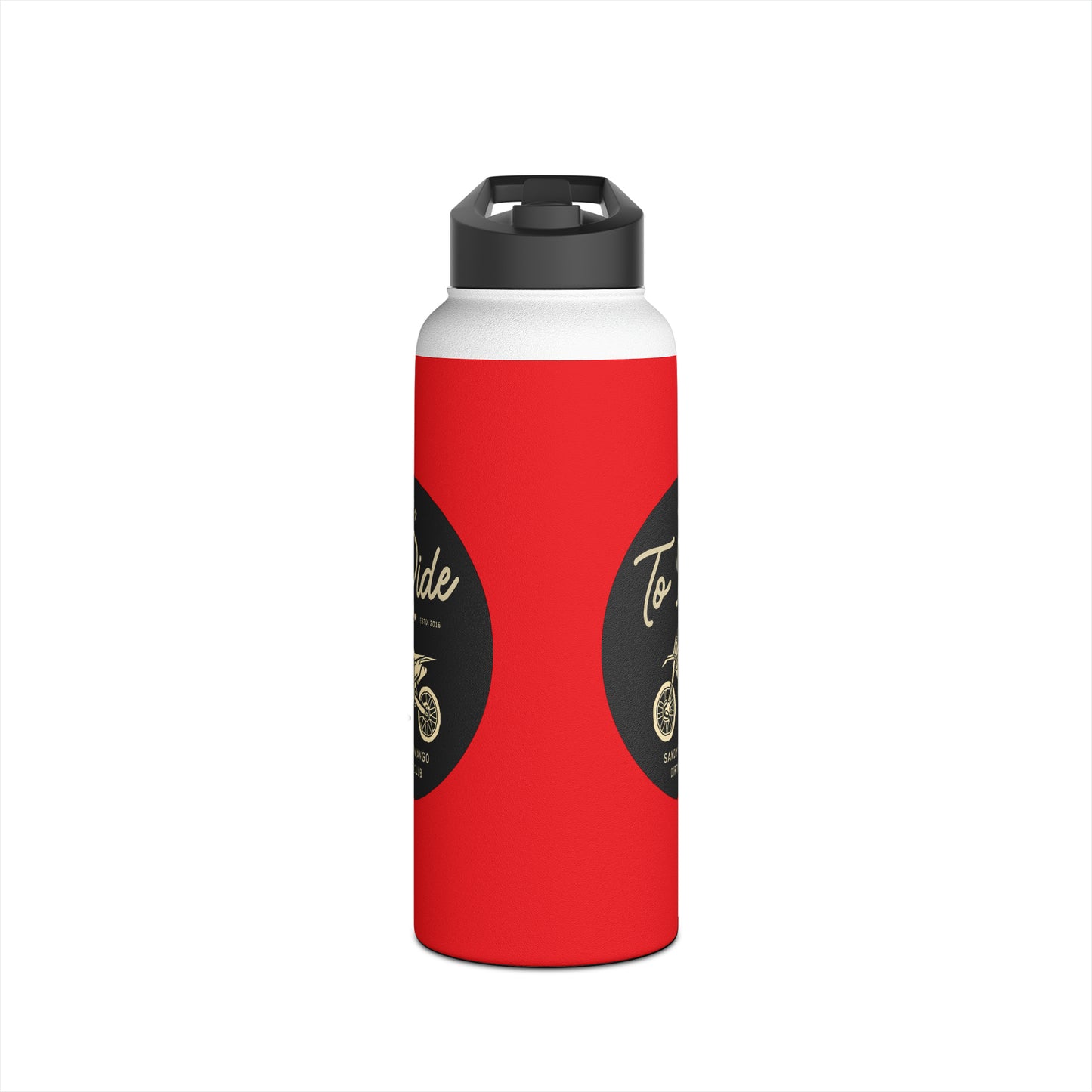 Sandy Cove Mango Born to Ride Red Stainless Steel Water Bottle, Standard Lid