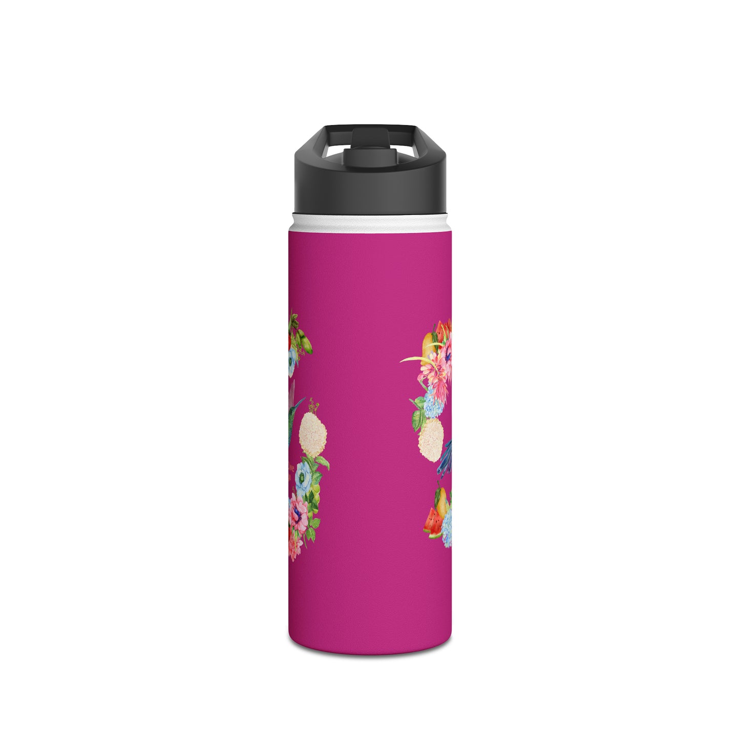 Sandy Cove Mango Birds and Blossoms Stainless Steel Water Bottle, Standard Lid