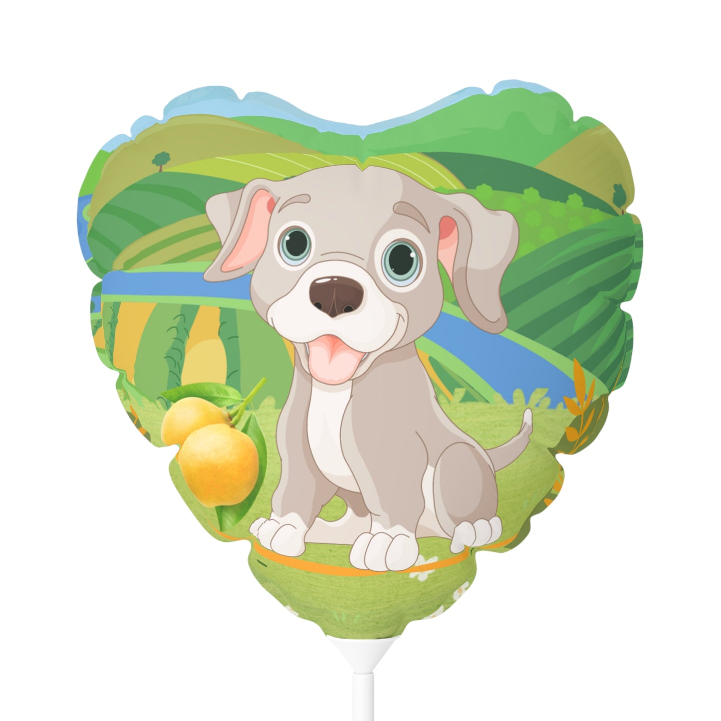 Sandy Cove Delicious Mangoes Puppy Balloon (Round and Heart-shaped), 11" (Printed in USA)