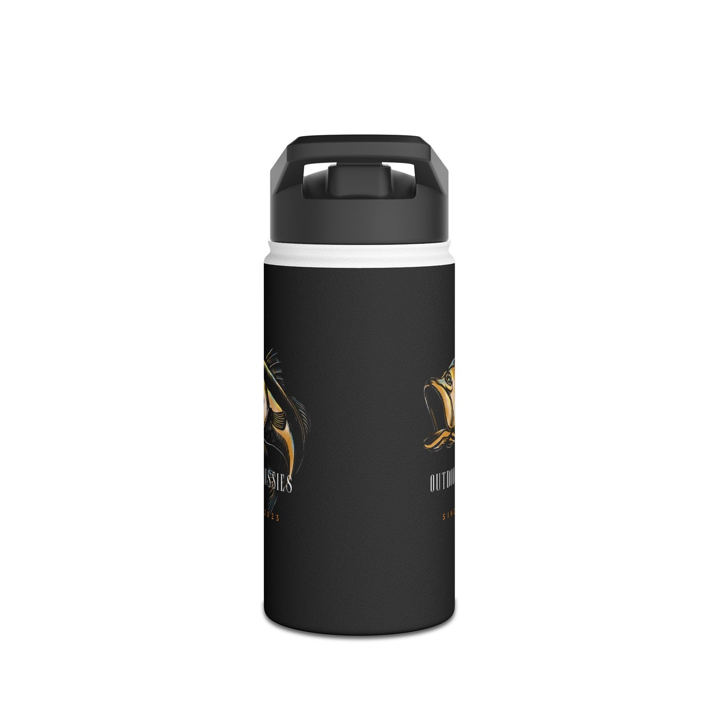 Outdoor Aussies Fishing Stainless Steel Water Bottle, Standard Lid