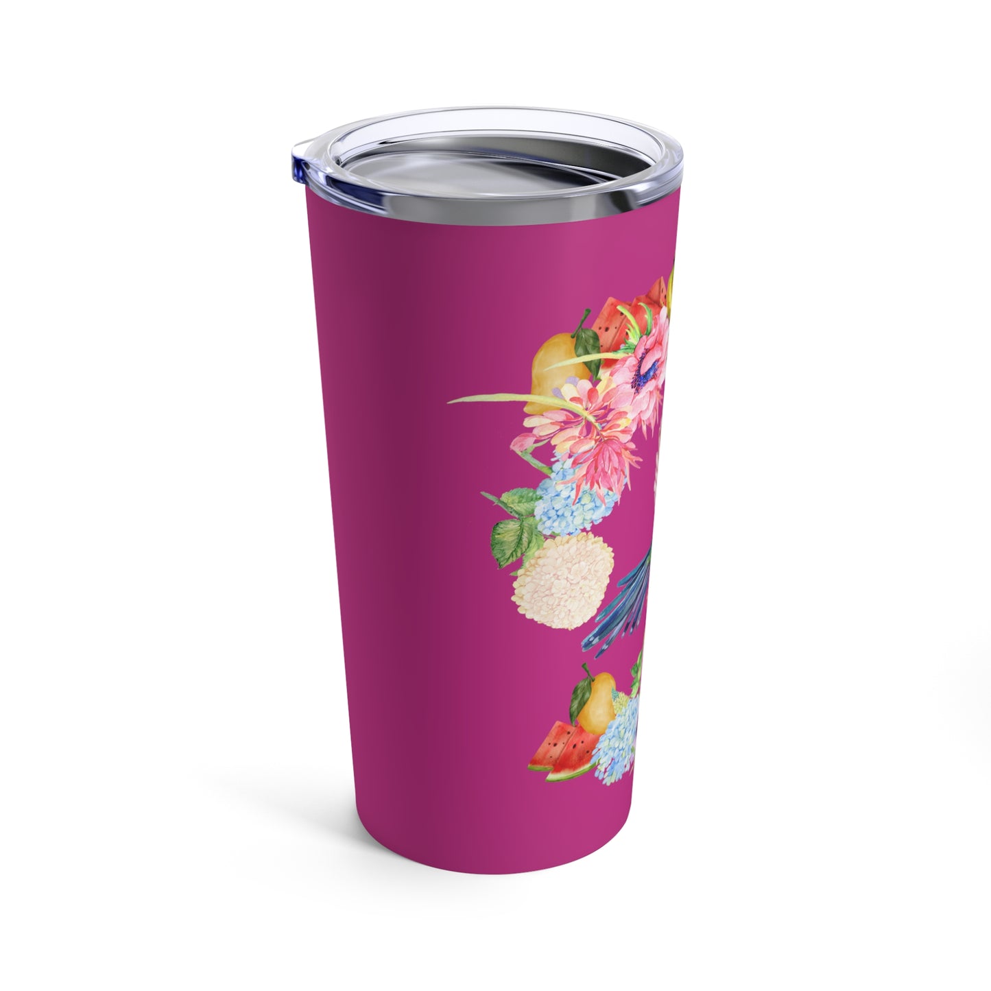 Sandy Cove Mango Birds and Blossoms Tumbler 20oz (Printed in USA)