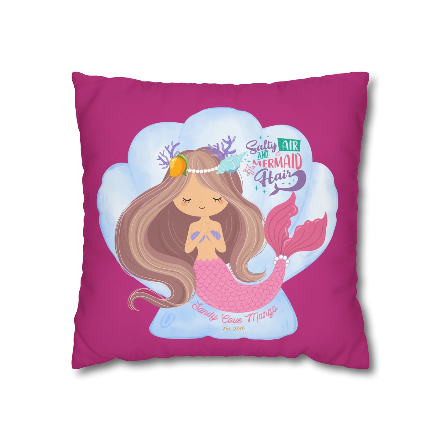 Sandy Cove Mango Salty Air Mermaid Pillowcase