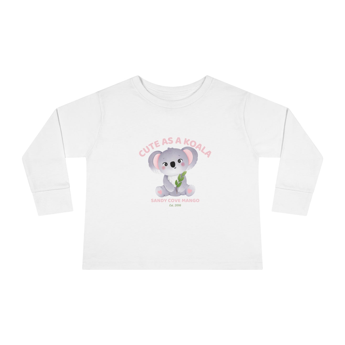 Sandy Cove Mango Cute as a Koala Toddler Long Sleeve Tee