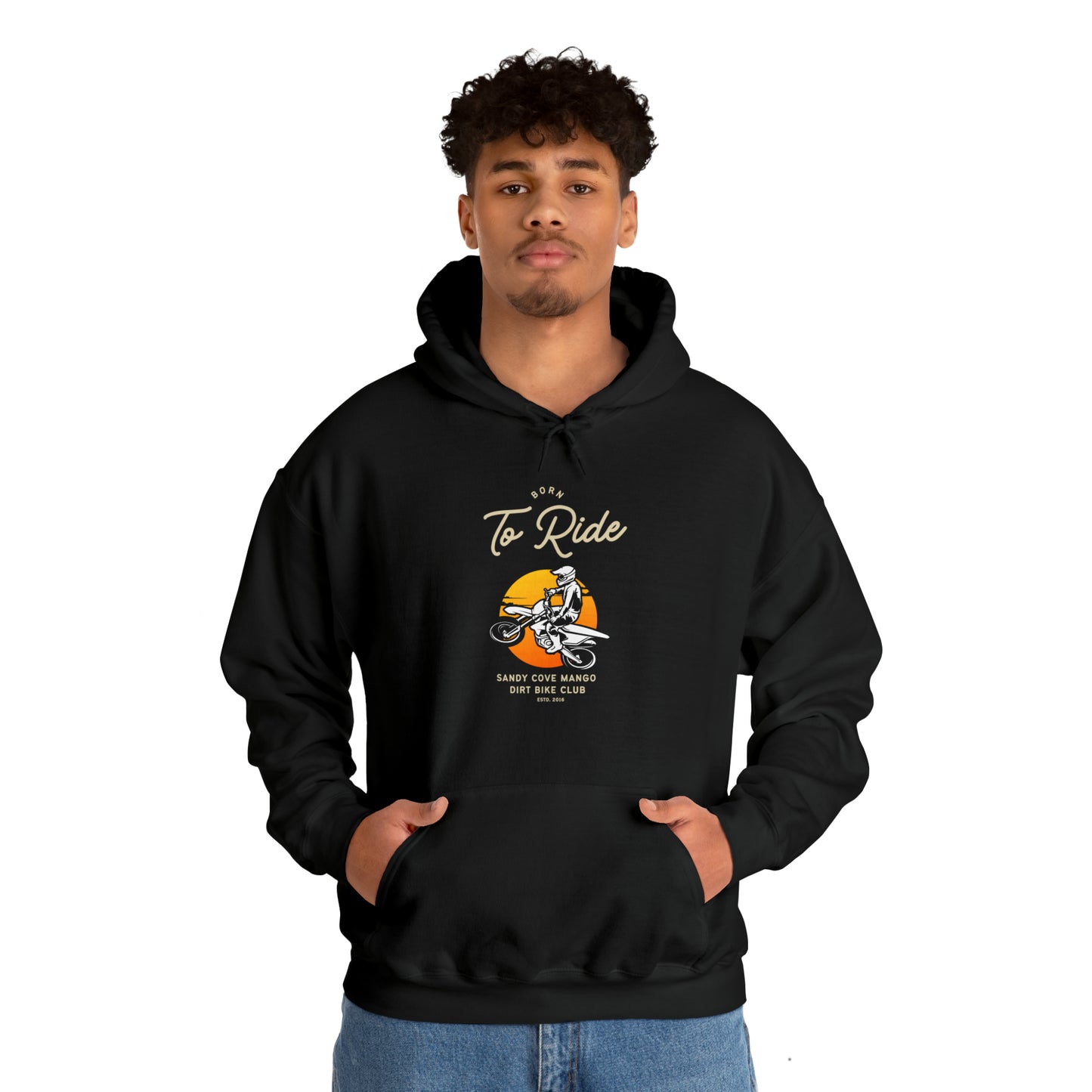 Sandy Cove MP Born to Ride Dirt Bike Unisex Heavy Blend™ Hooded Sweatshirt