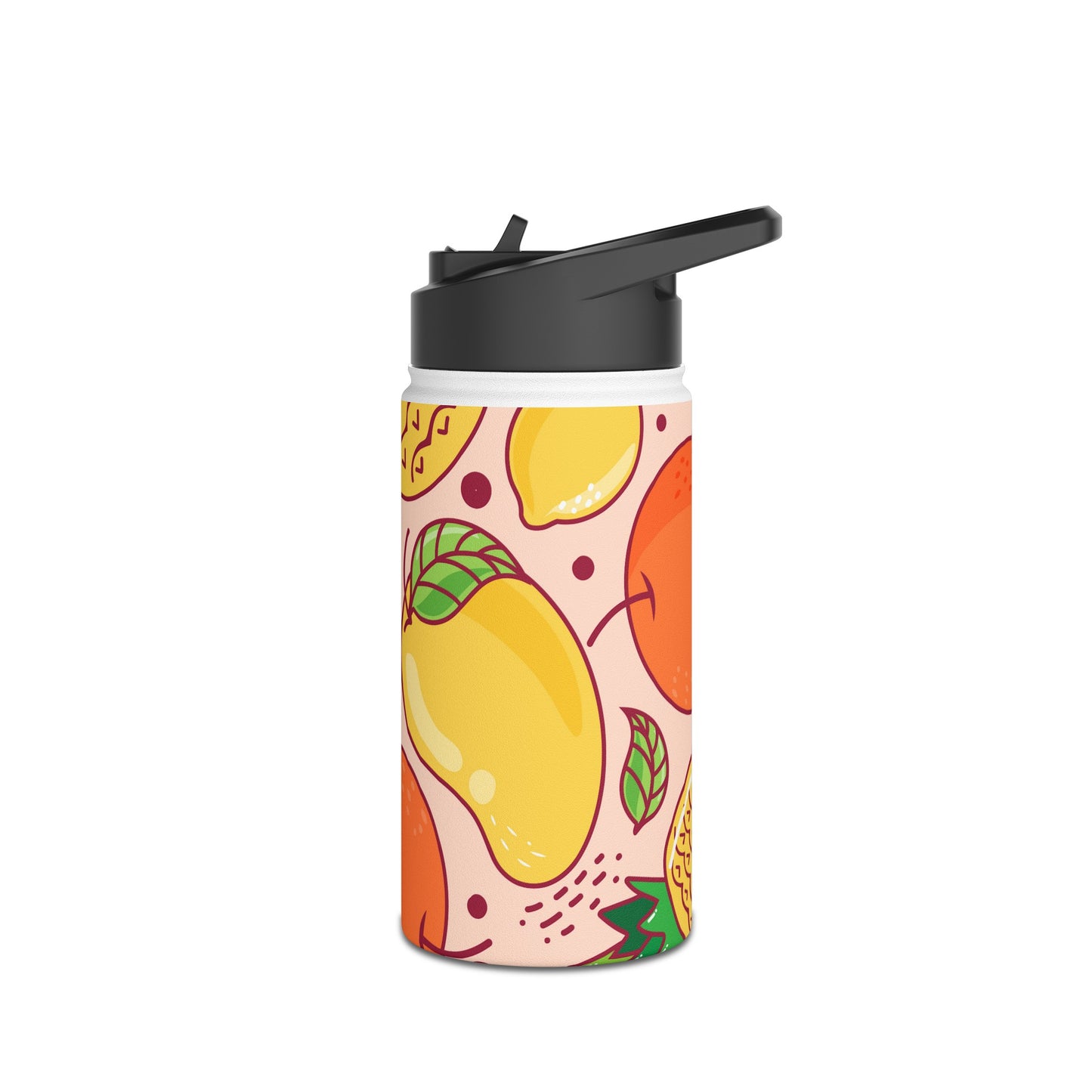 Sandy Cove Mango Tropical Fruit Stainless Steel Water Bottle, Standard Lid