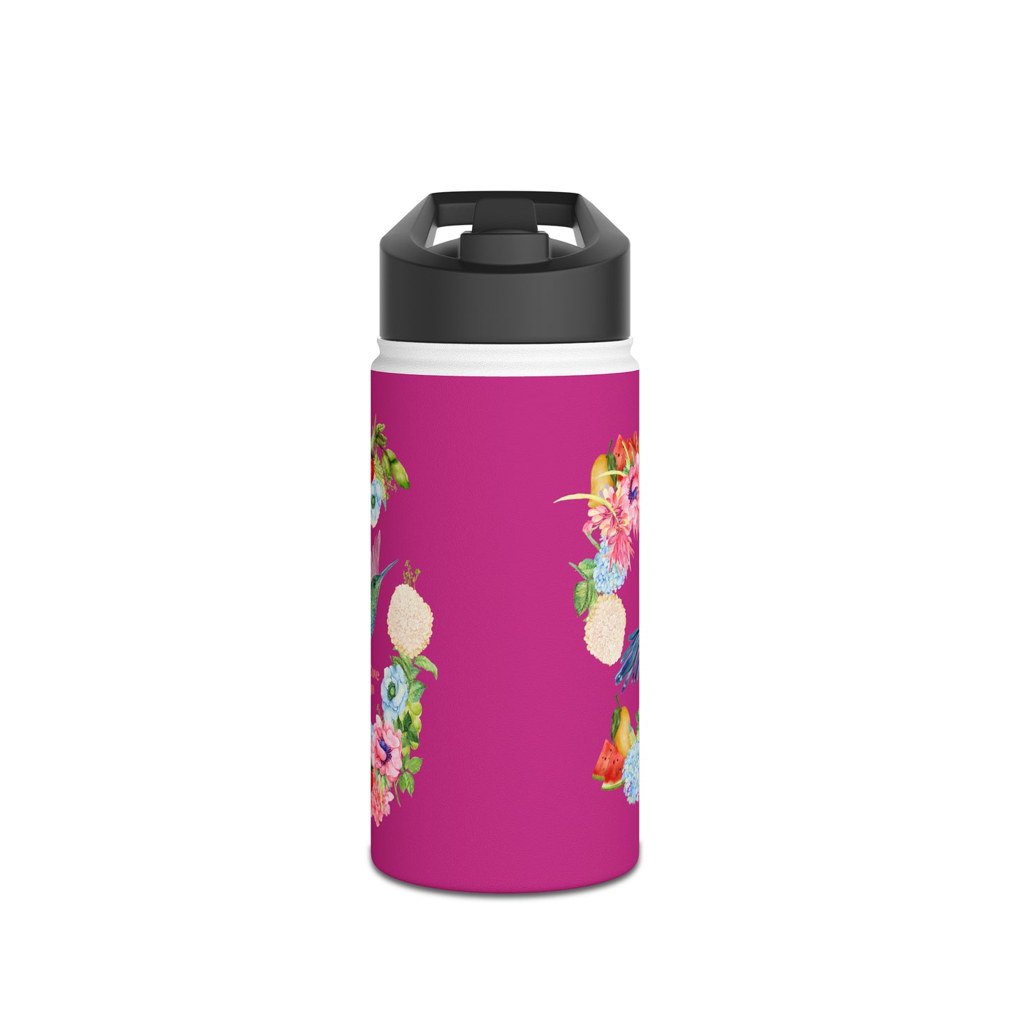 Sandy Cove Mango Birds and Blossoms Stainless Steel Water Bottle, Standard Lid