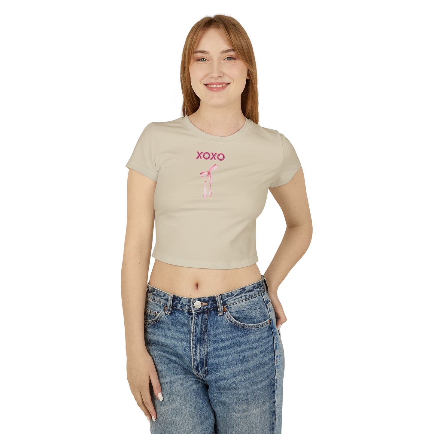 XOXO Bow Women's Baby Tee