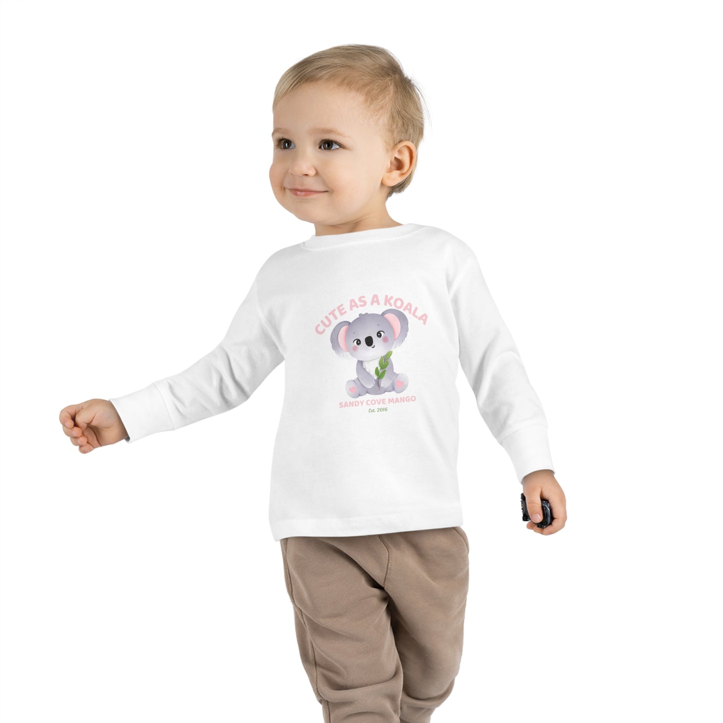 Sandy Cove Mango Cute as a Koala Toddler Long Sleeve Tee