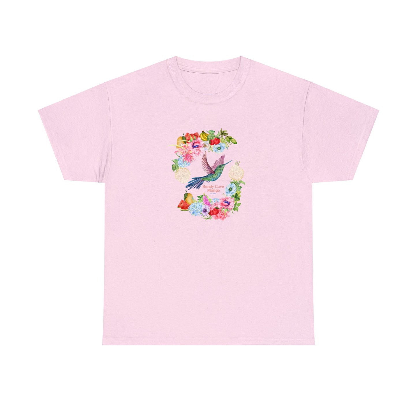 Sandy Cove Mango Birds and Blossoms Cotton Tee