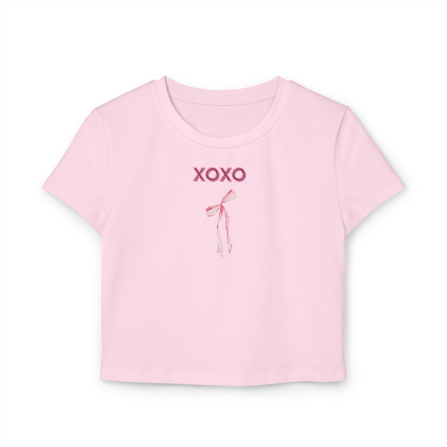 XOXO Bow Women's Baby Tee