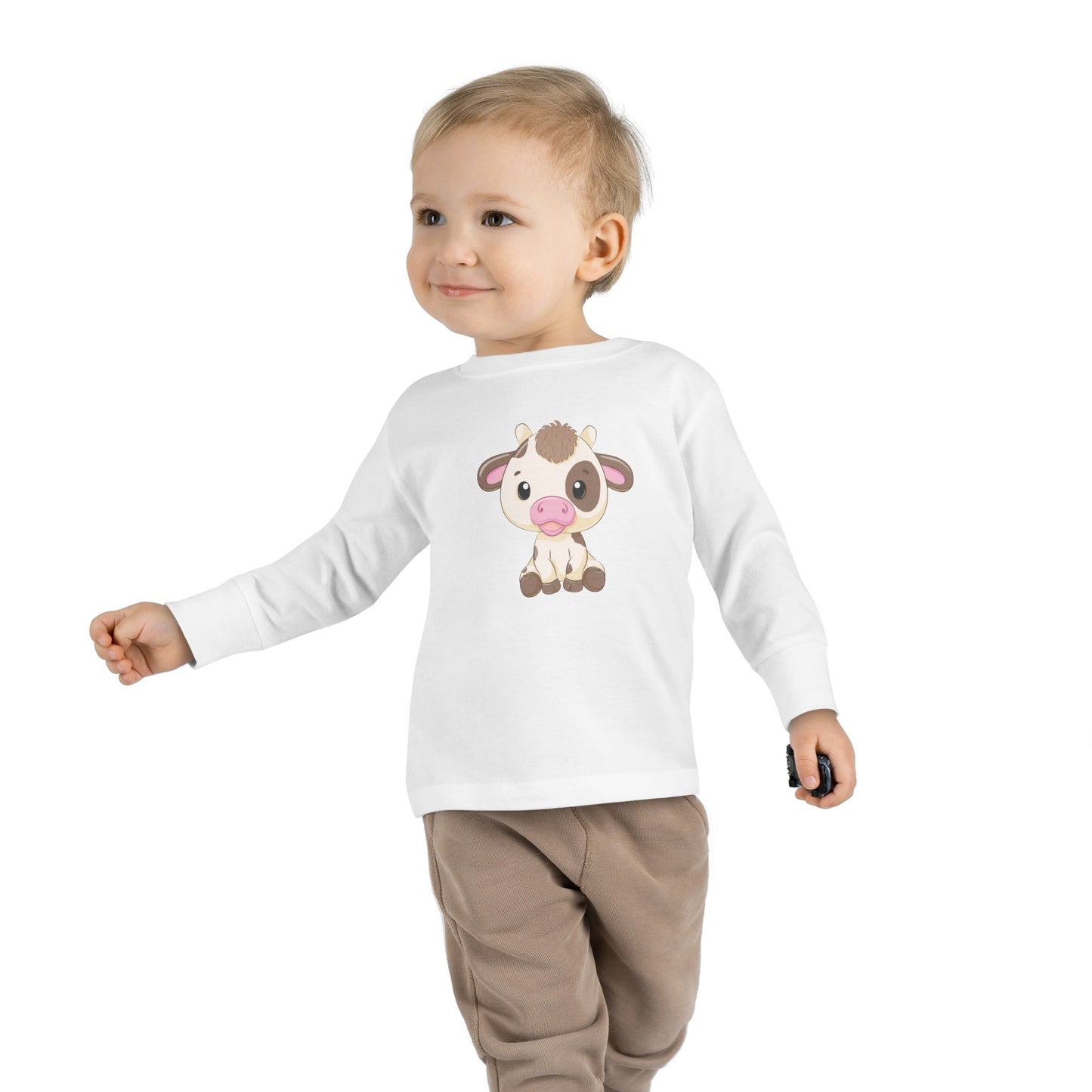 Sandy Cove Mango Cute Cow Toddler Long Sleeve Tee (available in USA only)